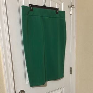 Eloquii Green Pencil Skirt Knee-Length Workwear